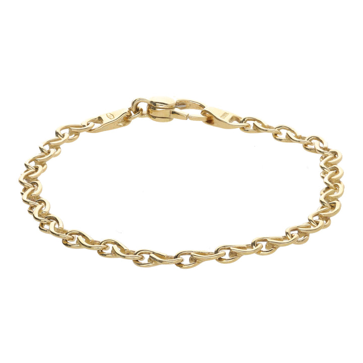 Twisted Teardrop 18ct Yellow Gold Bracelet
