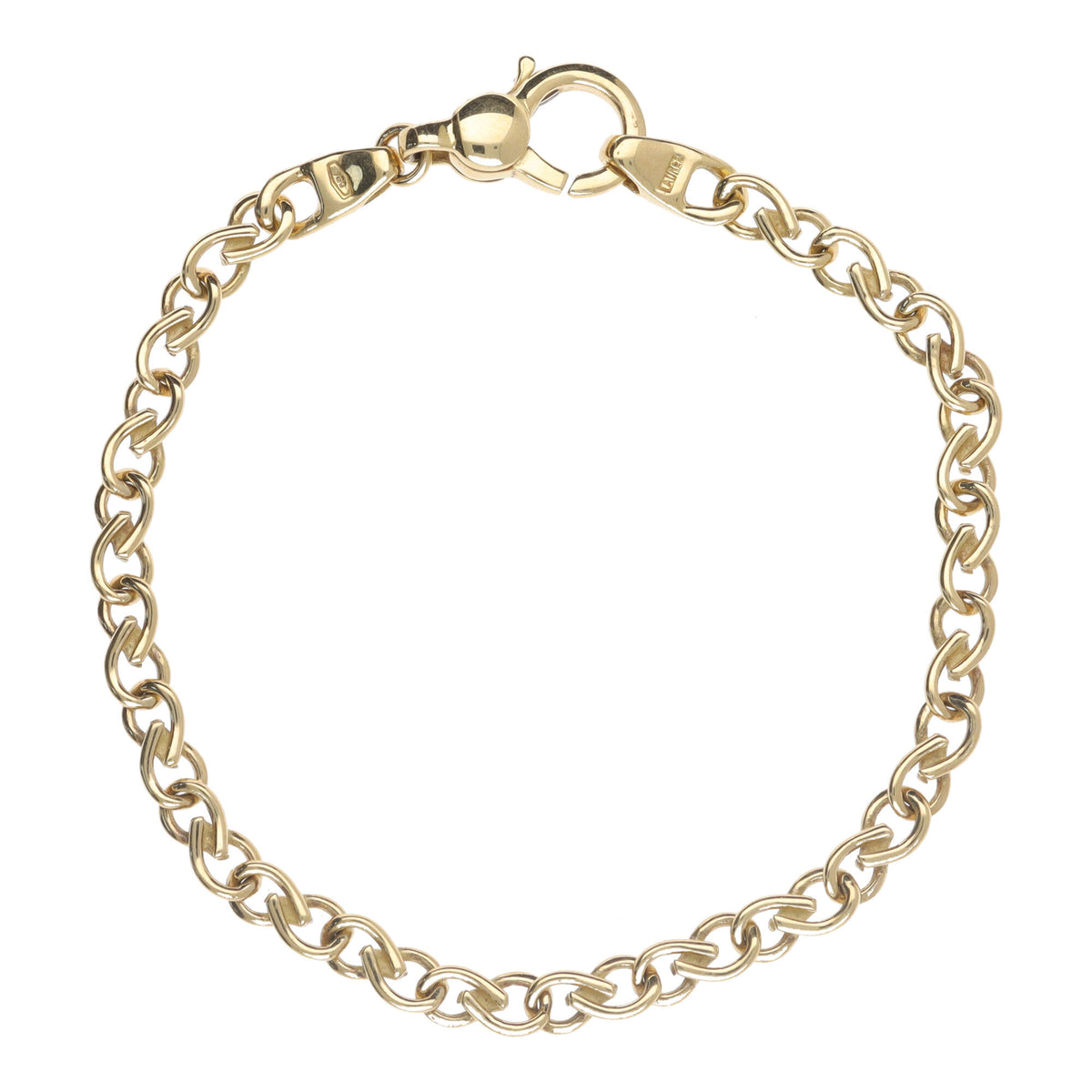 Twisted Teardrop 18ct Yellow Gold Bracelet