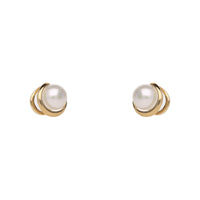 Freshwater Pearl 9ct Yellow Gold Stud Earrings - Michael Jones Jeweller