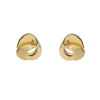 Open Wave 9ct Yellow Gold Stud Earrings - Michael Jones Jeweller