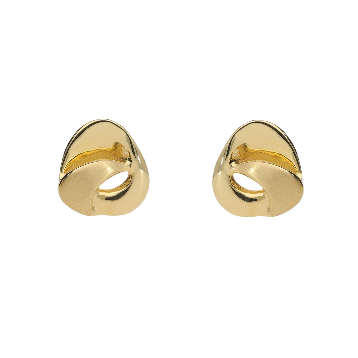 Open Wave 9ct Yellow Gold Stud Earrings - Michael Jones Jeweller