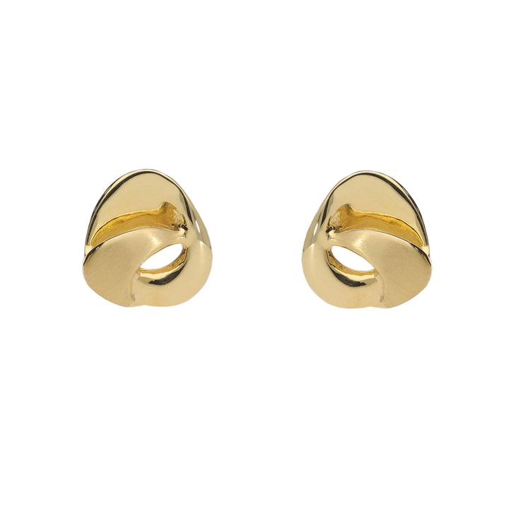 Open Wave 9ct Yellow Gold Stud Earrings - Michael Jones Jeweller