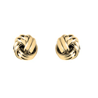 Four Double Strand 10mm 9ct Yellow Gold Knot Earrings