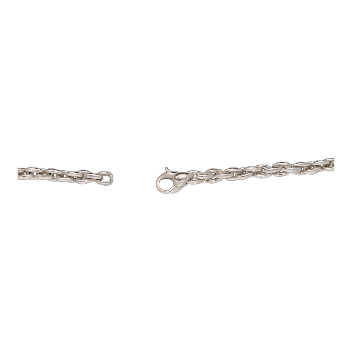 Tight Oval Link 9ct White Gold Necklace - Michael Jones Jeweller