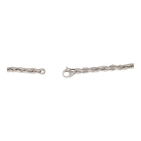 Tight Oval Link 9ct White Gold Necklace - Michael Jones Jeweller