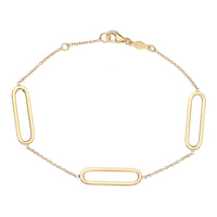 Long Oval Link 9ct Yellow Gold Bracelet - Michael Jones Jeweller