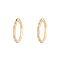 Plain 9ct Yellow Gold Hoop Earrings 24mm
