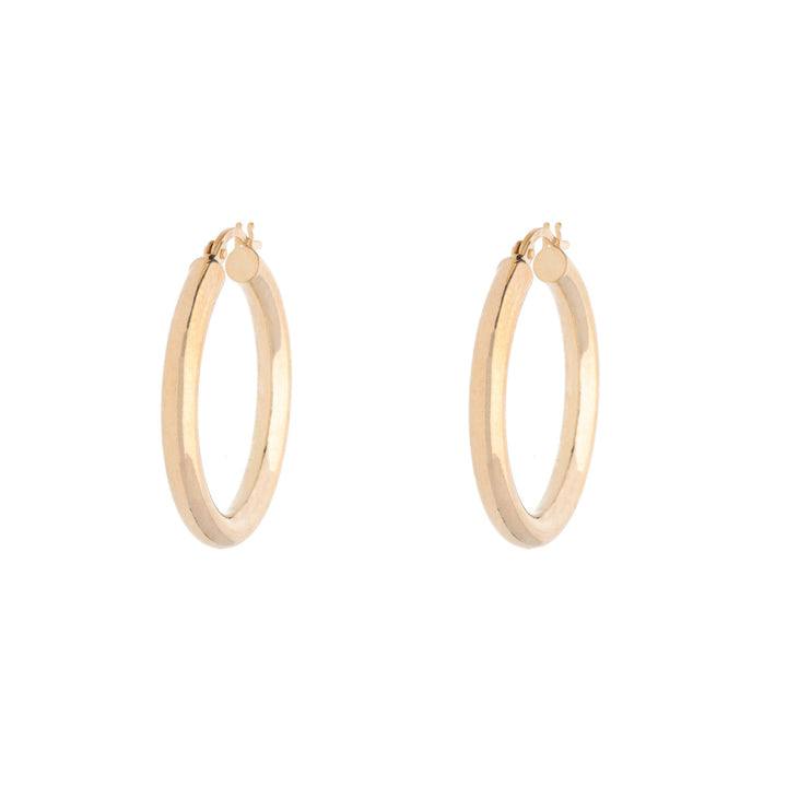 Plain 9ct Yellow Gold Hoop Earrings 24mm