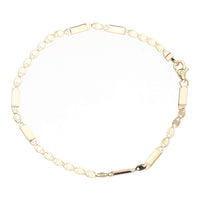 Fancy 9ct Yellow Gold Flat Link Bracelet - Michael Jones Jeweller
