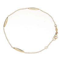 Long Oval 9ct Yellow Gold Station Link Bracelet - Michael Jones Jeweller