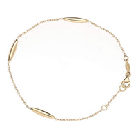 Long Oval 9ct Yellow Gold Station Link Bracelet - Michael Jones Jeweller