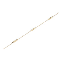 Long Oval 9ct Yellow Gold Station Link Bracelet - Michael Jones Jeweller