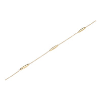 Long Oval 9ct Yellow Gold Station Link Bracelet - Michael Jones Jeweller