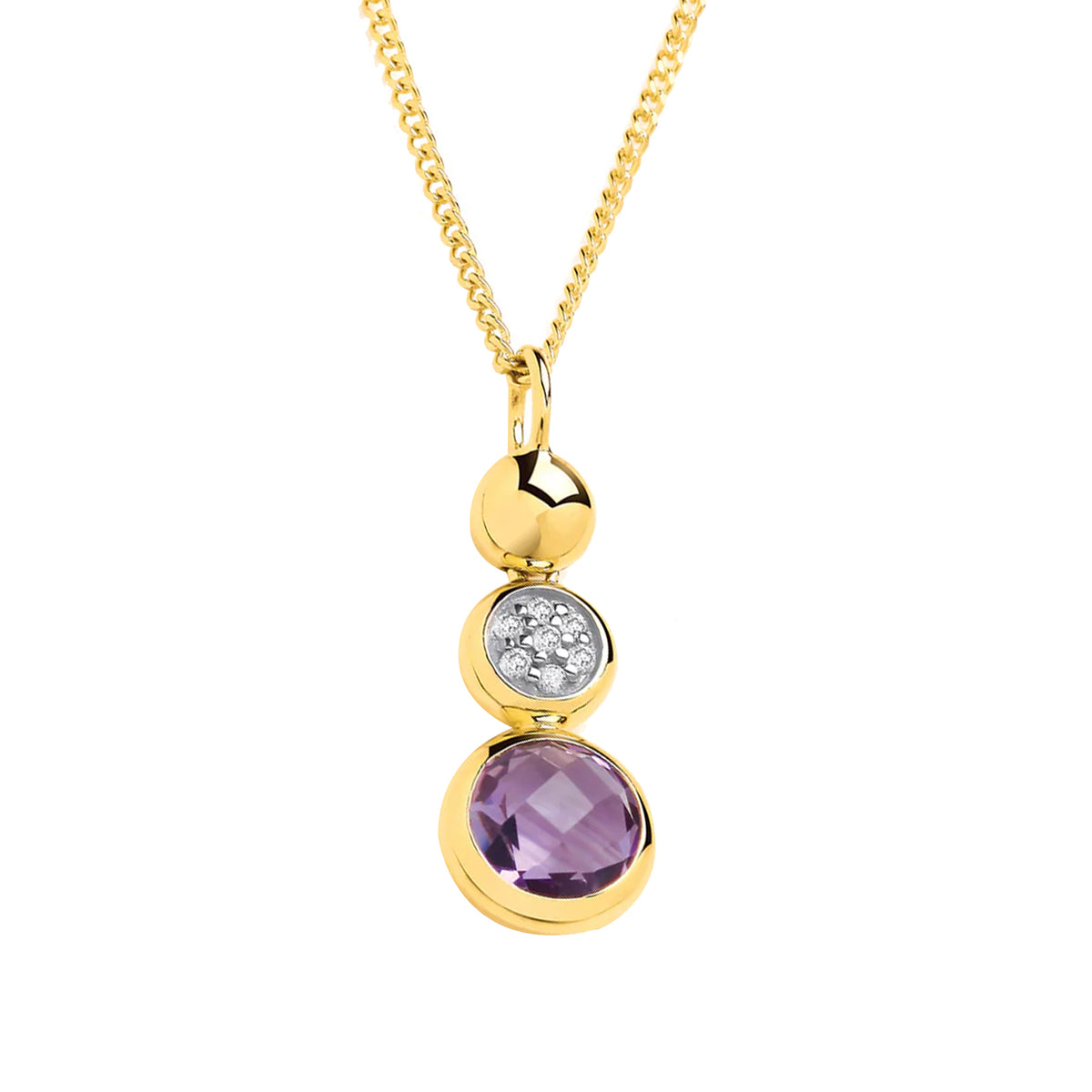 Amethyst and Diamond Collar Set Necklace - Michael Jones Jeweller