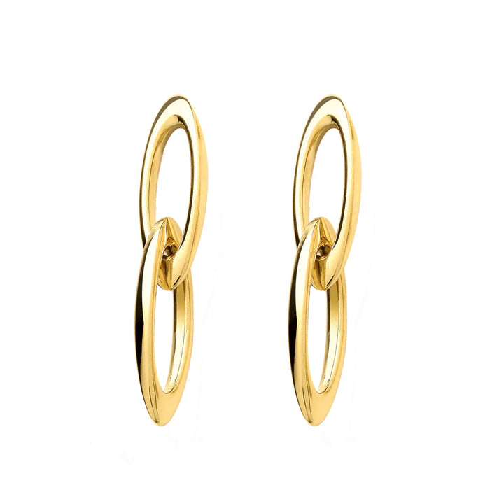 Linked 9ct Yellow Gold Drop Earrings