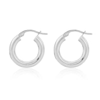 9ct White Gold Extra Small Hoop Earrings - Michael Jones Jeweller