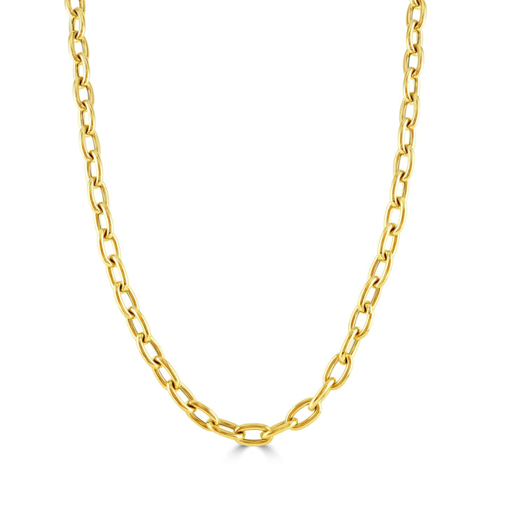 Hollow Link 9ct Yellow Gold Necklace - Michael Jones Jeweller