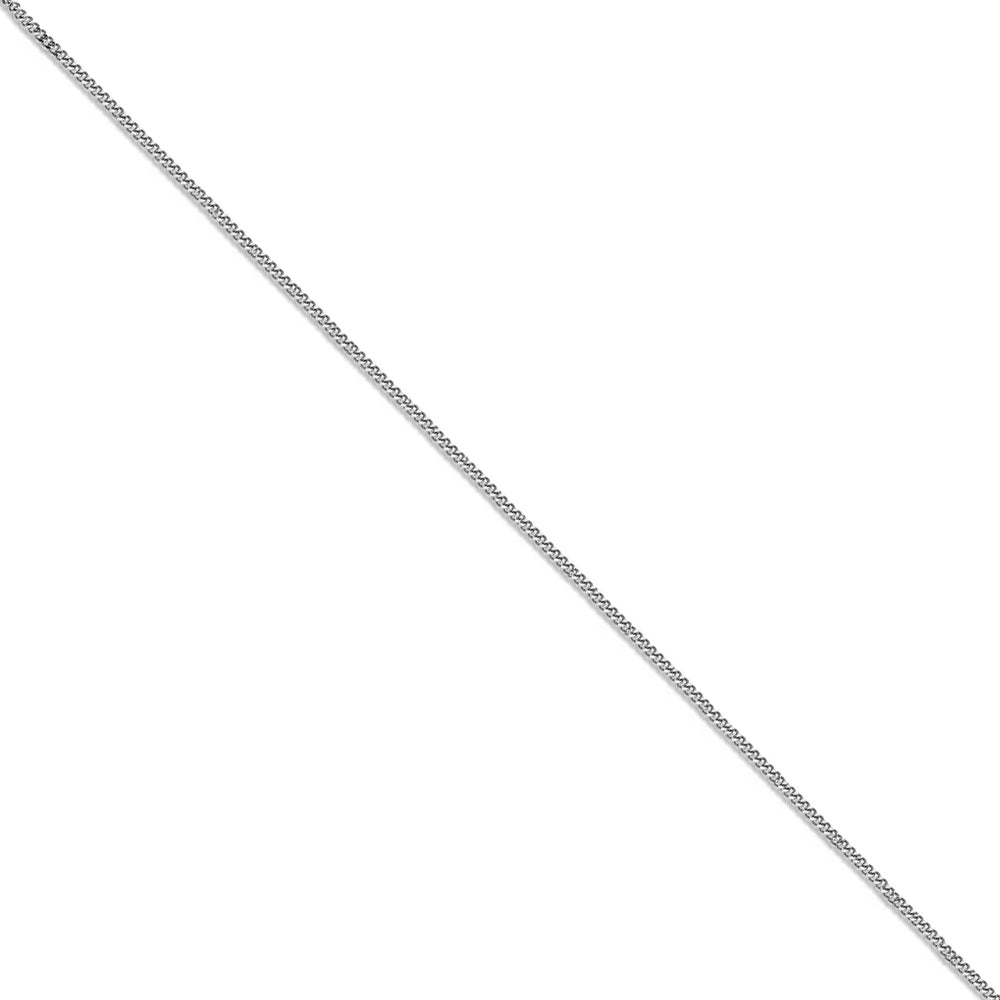18 Inch 9ct White Gold Diamond Cut Curb Chain - Michael Jones Jeweller
