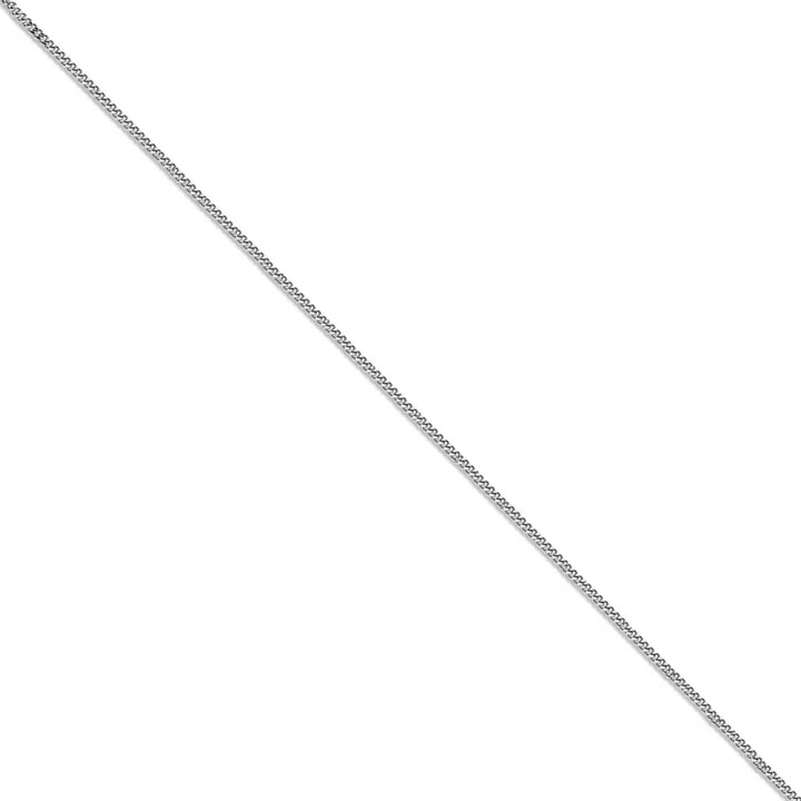 18 Inch 9ct White Gold Diamond Cut Curb Chain