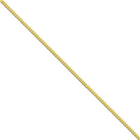 18 Inch 18ct Yellow Gold Diamond Cut Curb Link Chain