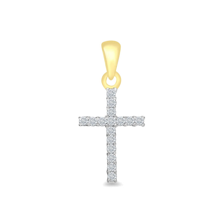 Diamond Cross 9ct Yellow Gold Pendant