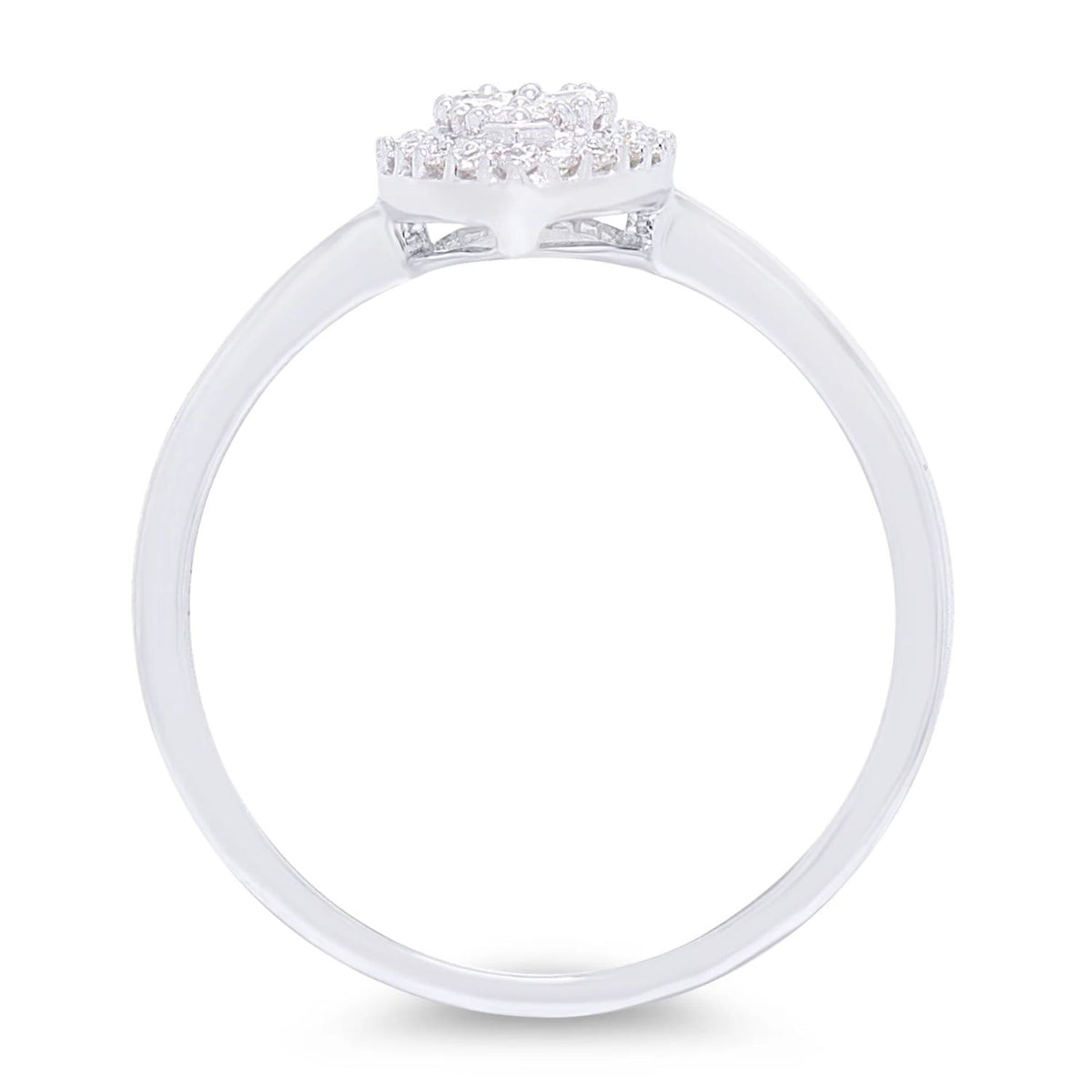Diamond Marquise Cluster 9ct White Gold Ring - Michael Jones Jeweller