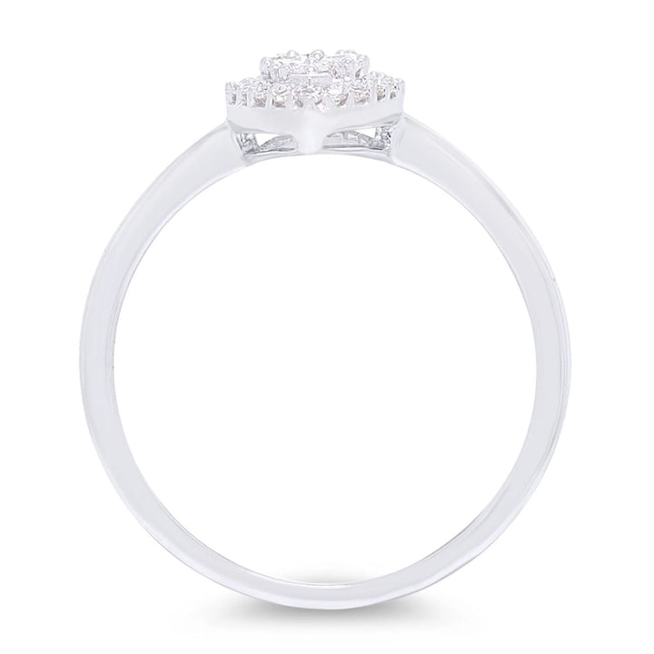 Diamond Marquise Cluster 9ct White Gold Ring