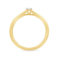 Diamond 0.15ct Solitaire 9ct Yellow Gold Ring (N) - Michael Jones Jeweller
