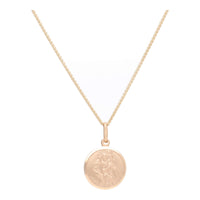St Christopher 14mm 9ct Yellow Gold Pendant - Michael Jones Jeweller