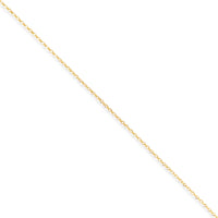 18 Inch 9ct Yellow Gold Diamond-Cut Oval Belcher Chain