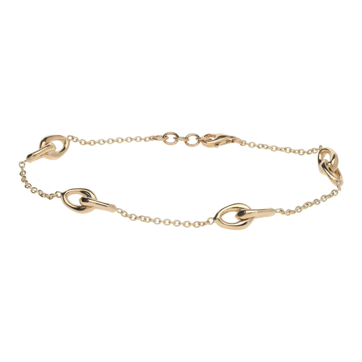 Figure of 8 Link 9ct Yellow Gold Bracelet - Michael Jones Jeweller