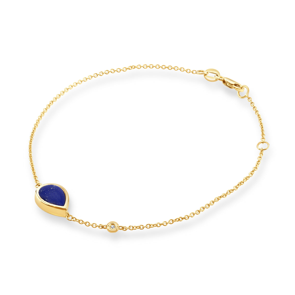 Blue Lapis 9ct Yellow Gold Bracelet - Michael Jones Jeweller