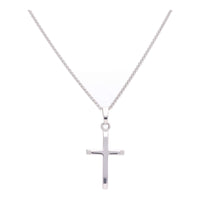 9ct White Gold 23mm Cross Pendant - Michael Jones Jeweller