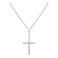 9ct White Gold 23mm Cross Pendant - Michael Jones Jeweller