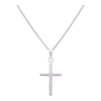 9ct White Gold 23mm Cross Pendant