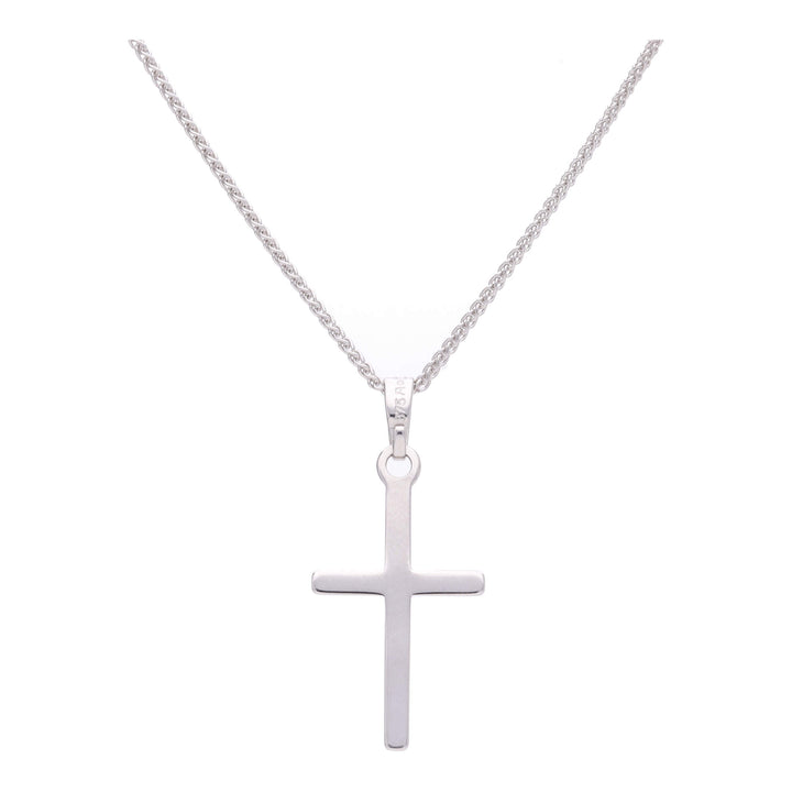 9ct White Gold 23mm Cross Pendant