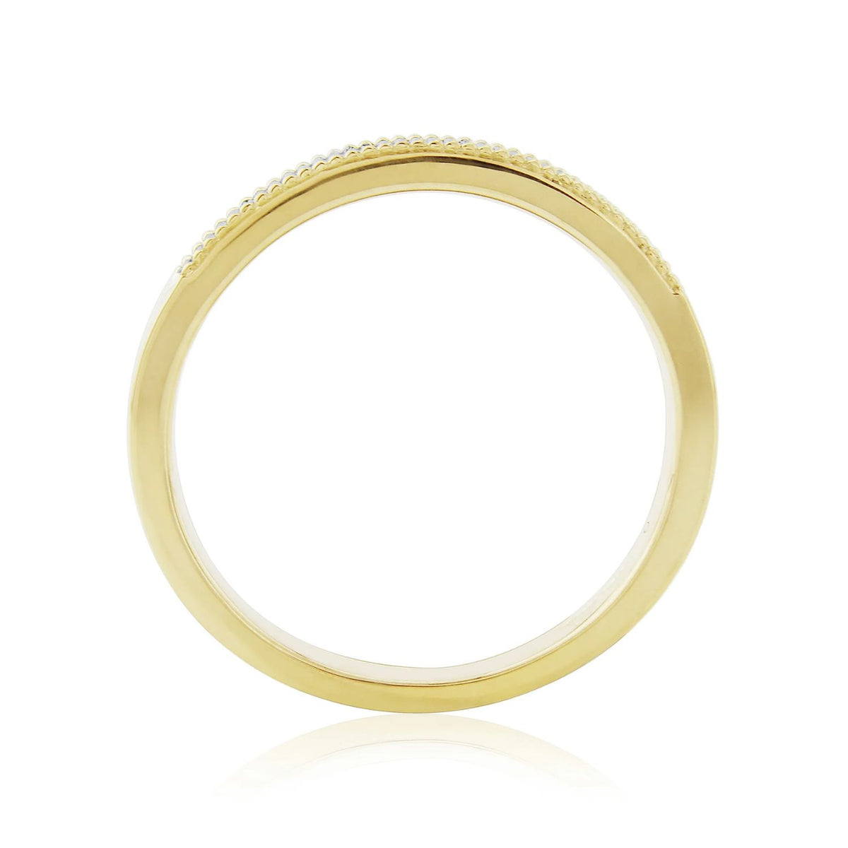 Sapphire and Diamond 9ct Yellow Gold Half Eternity Ring (M) - Michael Jones Jeweller