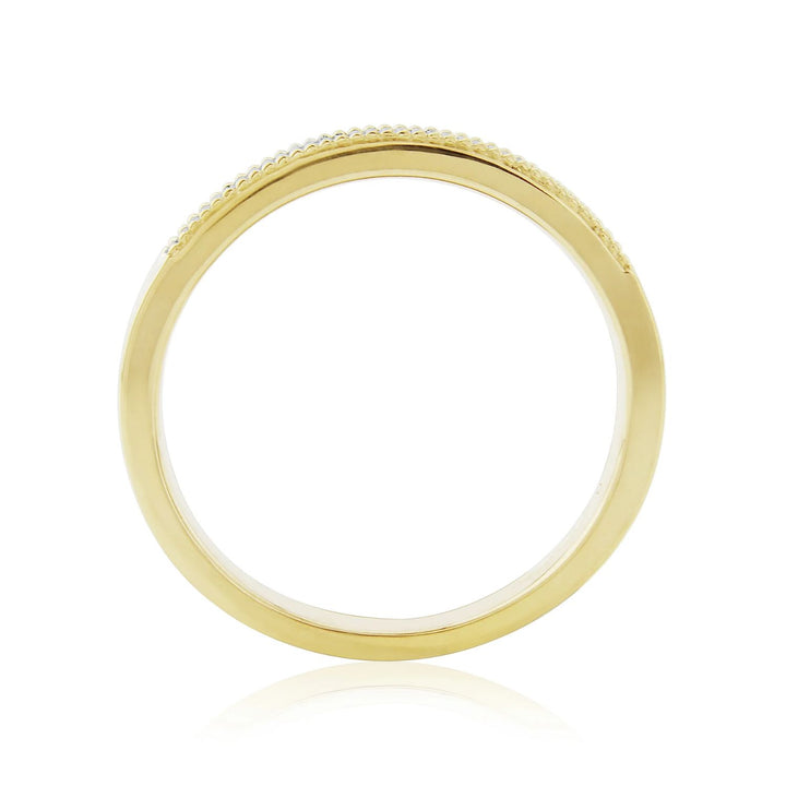 Sapphire and Diamond 9ct Yellow Gold Half Eternity Ring (M)