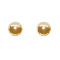 Button 9ct Yellow Gold Stud Earrings