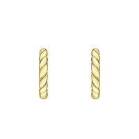 Rope Design 9ct Yellow Gold 12mm Hoop Earrings - Michael Jones Jeweller