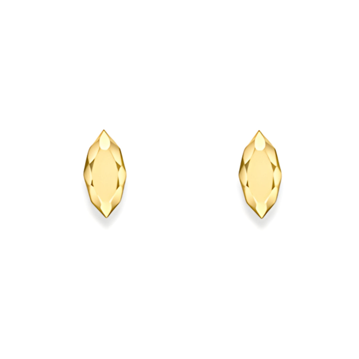 Marquise 9ct Yellow Gold Stud Earrings - Michael Jones Jeweller