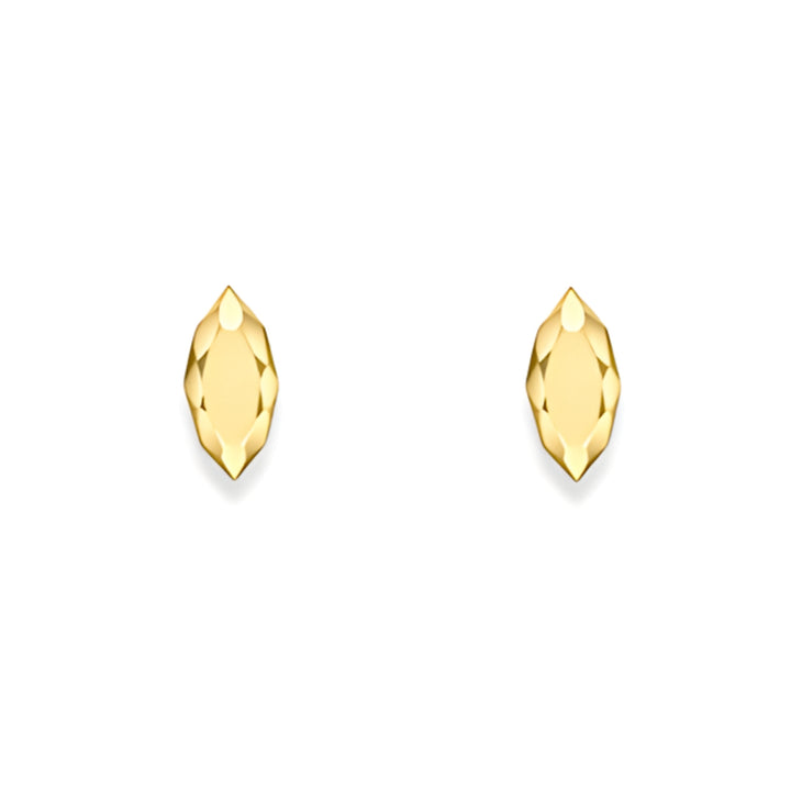Marquise 9ct Yellow Gold Stud Earrings