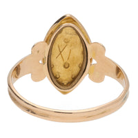 Pre-Owned Turquoise Diamond and Pearl 15ct Yellow Gold Ring