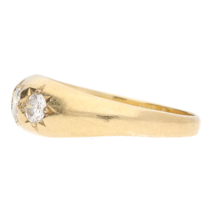 Pre-Owned Diamond 18ct Yellow Gold Three Stone Ring