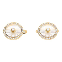 Pre-Owned Floating Diamond 18ct Yellow Gold Cufflinks - Michael Jones Jeweller