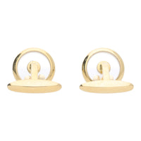 Pre-Owned Floating Diamond 18ct Yellow Gold Cufflinks