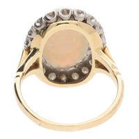 Pre-Owned Opal and Diamond 18ct Yellow Gold Cluster Ring - Michael Jones Jeweller