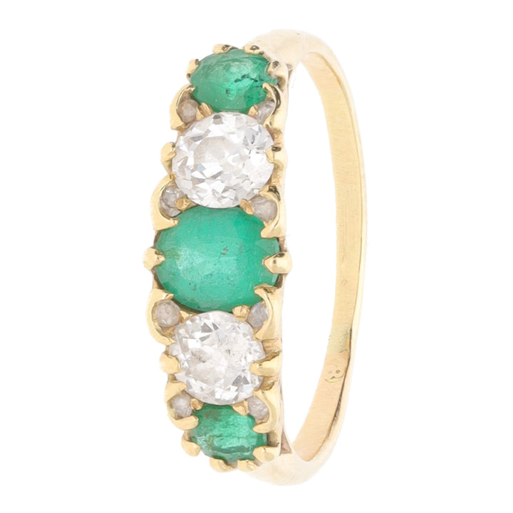 Pre-Owned Emerald and Diamond Ring