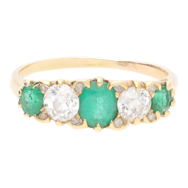 Pre-Owned Emerald and Diamond Ring