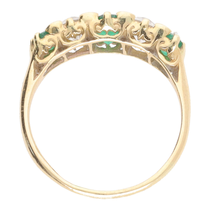 Pre-Owned Emerald and Diamond Ring